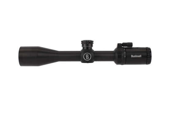 Bushnell AR Optics 4.5-18x40mm rifle scope with integral throw lever for .223 has an adjustable parallax.